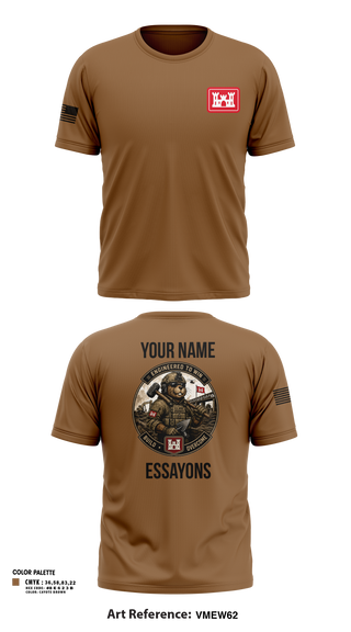 Old School Cotton Feel Shirt, 279 EN DET, Army, Teamtime, Team time, sublimation, custom sports apparel, team uniforms, spirit wear, spiritwear, sports uniforms, custom shirts, team store, custom team store, fundraiser sports, apparel fundraiser