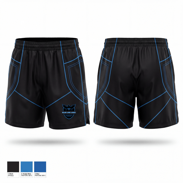 Athletic Shorts With Pockets, Blue Line Logix, Police, Teamtime, Team time, sublimation, custom sports apparel, team uniforms, spirit wear, spiritwear, sports uniforms, custom shirts, team store, custom team store, fundraiser sports, apparel fundraiser