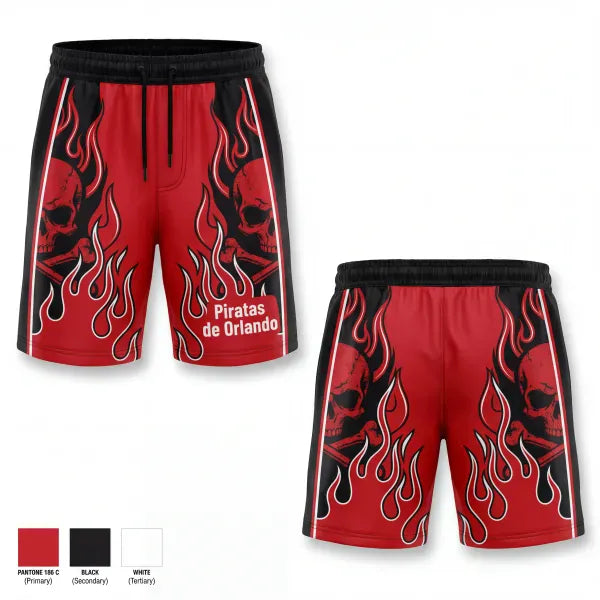 Athletic Shorts With Pockets, Piratas de Orlando, Men's Basketball, Teamtime, Team time, sublimation, custom sports apparel, team uniforms, spirit wear, spiritwear, sports uniforms, custom shirts, team store, custom team store, fundraiser sports, apparel fundraiser