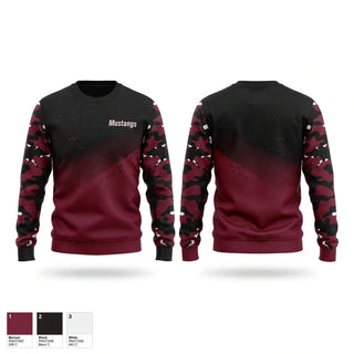 Crew Neck Sweatshirt, Mustangs, Women's Basketball, Teamtime, Team time, sublimation, custom sports apparel, team uniforms, spirit wear, spiritwear, sports uniforms, custom shirts, team store, custom team store, fundraiser sports, apparel fundraiser