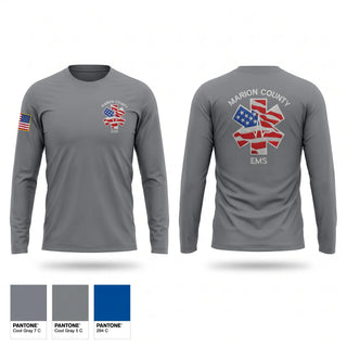 Long Sleeve Performance Shirt, Marion County EMS, EMS/EMT, Teamtime, Team time, sublimation, custom sports apparel, team uniforms, spirit wear, spiritwear, sports uniforms, custom shirts, team store, custom team store, fundraiser sports, apparel fundraiser