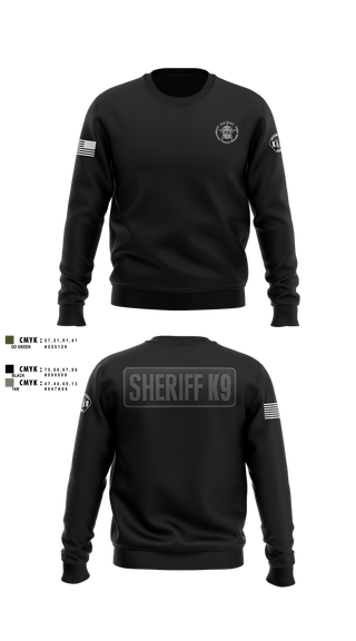 Crew Neck Sweatshirt, Montgomery County Sheriff’s Office K9 Unit, Police, Teamtime, Team time, sublimation, custom sports apparel, team uniforms, spirit wear, spiritwear, sports uniforms, custom shirts, team store, custom team store, fundraiser sports, apparel fundraiser