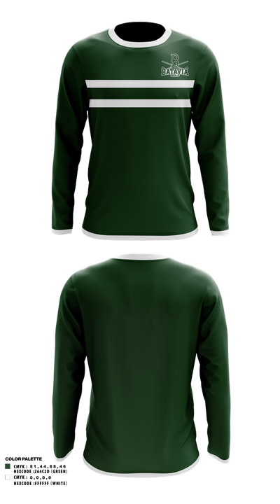Batavia Boys Golf 2468118 Long Sleeve Performance Shirt 1