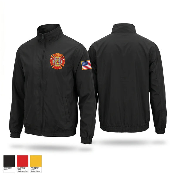 Windbreaker, Atmore Fire Department, Fire Department, Teamtime, Team time, sublimation, custom sports apparel, team uniforms, spirit wear, spiritwear, sports uniforms, custom shirts, team store, custom team store, fundraiser sports, apparel fundraiser