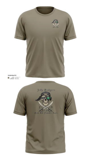 Old School Cotton Feel Shirt, 1st Platoon Jolly Rodgers, Army, Teamtime, Team time, sublimation, custom sports apparel, team uniforms, spirit wear, spiritwear, sports uniforms, custom shirts, team store, custom team store, fundraiser sports, apparel fundraiser