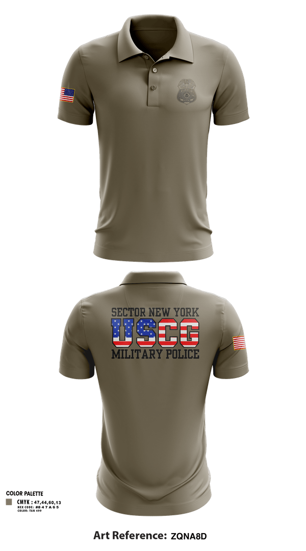 Short Sleeve Performance Polo, Sector New York Security Forces, Coast Guard, Teamtime, Team time, sublimation, custom sports apparel, team uniforms, spirit wear, spiritwear, sports uniforms, custom shirts, team store, custom team store, fundraiser sports, apparel fundraiser