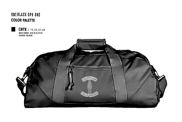 Duffle Bag, Sail Team, Navy, Teamtime, Team time, sublimation, custom sports apparel, team uniforms, spirit wear, spiritwear, sports uniforms, custom shirts, team store, custom team store, fundraiser sports, apparel fundraiser