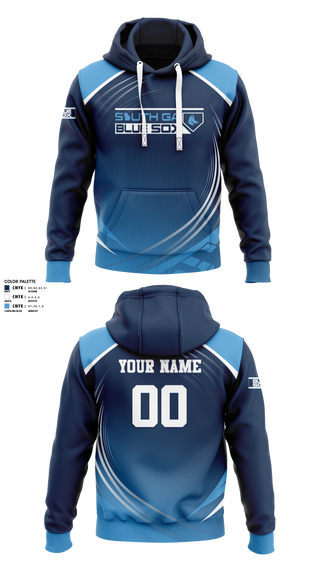 Hoodie, South GA Blue Sox, Baseball, Teamtime, Team time, sublimation, custom sports apparel, team uniforms, spirit wear, spiritwear, sports uniforms, custom shirts, team store, custom team store, fundraiser sports, apparel fundraiser