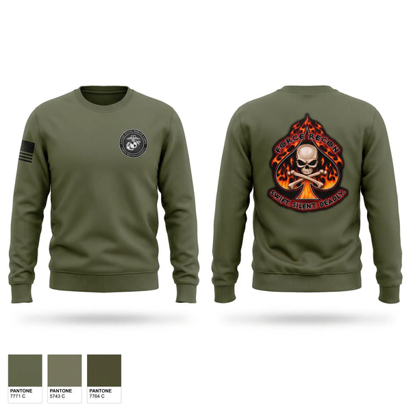 Crew Neck Sweatshirt, Force Recon 105 Division, Marines, Teamtime, Team time, sublimation, custom sports apparel, team uniforms, spirit wear, spiritwear, sports uniforms, custom shirts, team store, custom team store, fundraiser sports, apparel fundraiser