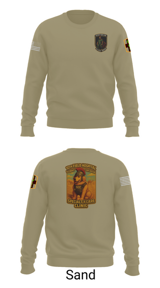 Crew Neck Sweatshirt, SCC 10th Field Hospital, , Teamtime, Team time, sublimation, custom sports apparel, team uniforms, spirit wear, spiritwear, sports uniforms, custom shirts, team store, custom team store, fundraiser sports, apparel fundraiser