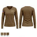 348TC Women's Long Sleeve V-neck Shirt - 1
