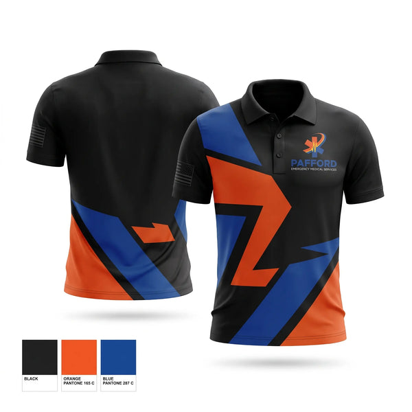 Short Sleeve Performance Polo, pafford emergency medical service., EMS/EMT, Teamtime, Team time, sublimation, custom sports apparel, team uniforms, spirit wear, spiritwear, sports uniforms, custom shirts, team store, custom team store, fundraiser sports, apparel fundraiser