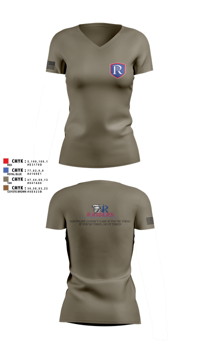 RICS Raiders 86682498 Women's Short Sleeve V-neck Shirt - 6