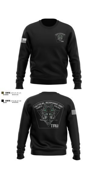 Crew Neck Sweatshirt, Eunice Police TRU, Police, Teamtime, Team time, sublimation, custom sports apparel, team uniforms, spirit wear, spiritwear, sports uniforms, custom shirts, team store, custom team store, fundraiser sports, apparel fundraiser