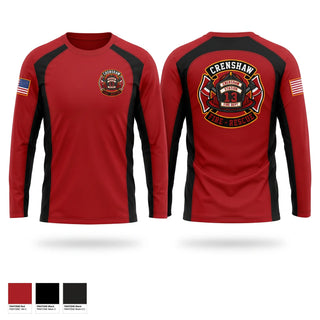 Long Sleeve Performance Shirt, Crenshaw, Fire Department, Teamtime, Team time, sublimation, custom sports apparel, team uniforms, spirit wear, spiritwear, sports uniforms, custom shirts, team store, custom team store, fundraiser sports, apparel fundraiser