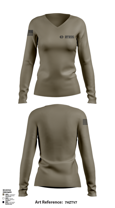 43- rtrds 29724841 Women's Long Sleeve V-neck Shirt - 1