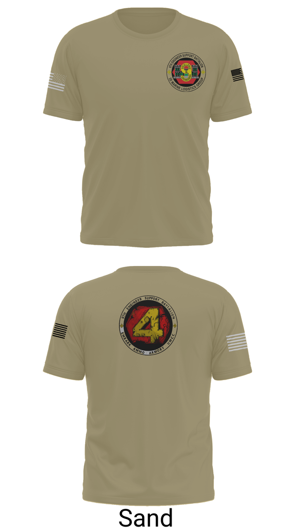 Short Sleeve Performance Shirt, 9th Engineer Support Battalion, Marines, Teamtime, Team time, sublimation, custom sports apparel, team uniforms, spirit wear, spiritwear, sports uniforms, custom shirts, team store, custom team store, fundraiser sports, apparel fundraiser