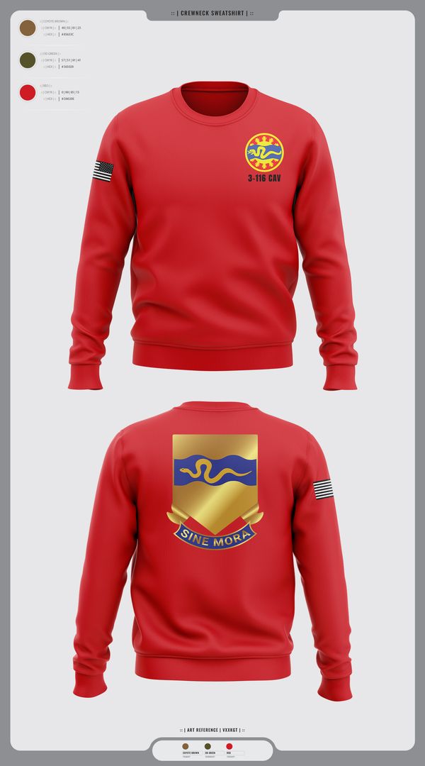 Crew Neck Sweatshirt, 3-116 CAV, , Teamtime, Team time, sublimation, custom sports apparel, team uniforms, spirit wear, spiritwear, sports uniforms, custom shirts, team store, custom team store, fundraiser sports, apparel fundraiser