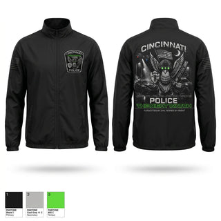 Windbreaker, Cincinnati Police Night Shift, Police, Teamtime, Team time, sublimation, custom sports apparel, team uniforms, spirit wear, spiritwear, sports uniforms, custom shirts, team store, custom team store, fundraiser sports, apparel fundraiser
