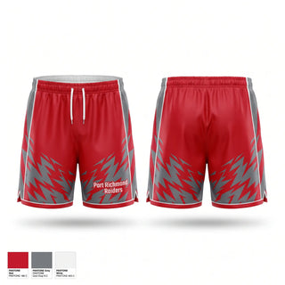 Mens Soccer Shorts, Port Richmond Raiders, Men's Soccer, Teamtime, Team time, sublimation, custom sports apparel, team uniforms, spirit wear, spiritwear, sports uniforms, custom shirts, team store, custom team store, fundraiser sports, apparel fundraiser