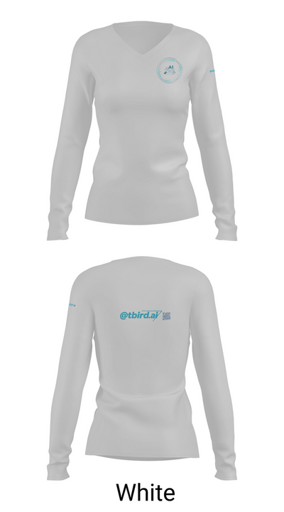 AI club at Thunderbird 71850219 Women's Long Sleeve V-neck Shirt - 16