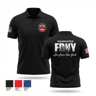 Short Sleeve Performance Polo, Manhattan Fire Dispatch, Fire Department, Teamtime, Team time, sublimation, custom sports apparel, team uniforms, spirit wear, spiritwear, sports uniforms, custom shirts, team store, custom team store, fundraiser sports, apparel fundraiser