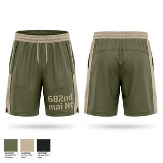 Athletic Shorts With Pockets, 682nd mai. Nt, Army, Teamtime, Team time, sublimation, custom sports apparel, team uniforms, spirit wear, spiritwear, sports uniforms, custom shirts, team store, custom team store, fundraiser sports, apparel fundraiser