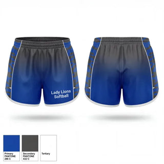 Womens Shorts, Lady Lions Softball, Softball, Teamtime, Team time, sublimation, custom sports apparel, team uniforms, spirit wear, spiritwear, sports uniforms, custom shirts, team store, custom team store, fundraiser sports, apparel fundraiser