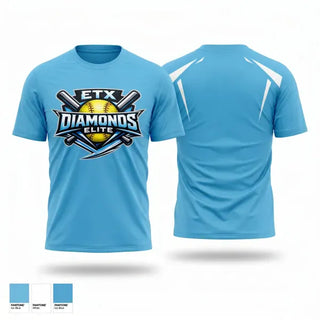 Short Sleeve Performance Shirt, ETX Diamonds Elite, Softball, Teamtime, Team time, sublimation, custom sports apparel, team uniforms, spirit wear, spiritwear, sports uniforms, custom shirts, team store, custom team store, fundraiser sports, apparel fundraiser