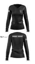 Brooke County Sheriff’s Office 89315803 Women's Long Sleeve V-neck Shirt - 100