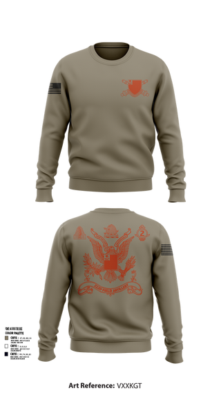 Crew Neck Sweatshirt, 2nd Battalion 222nd Field Artillery, , Teamtime, Team time, sublimation, custom sports apparel, team uniforms, spirit wear, spiritwear, sports uniforms, custom shirts, team store, custom team store, fundraiser sports, apparel fundraiser