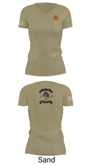 Womens Short Sleeve Vneck Shirt, 130th FAB Target Acquisition Platoon, , Teamtime, Team time, sublimation, custom sports apparel, team uniforms, spirit wear, spiritwear, sports uniforms, custom shirts, team store, custom team store, fundraiser sports, apparel fundraiser