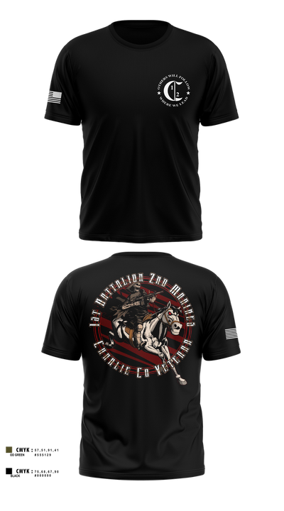 1st Battalion 2nd Marines Charlie Co Veteran 59013691 Short Sleeve Performance Shirt - 2