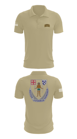 Short Sleeve Performance Polo, Chaos Company, 1-182 Infantry, , Teamtime, Team time, sublimation, custom sports apparel, team uniforms, spirit wear, spiritwear, sports uniforms, custom shirts, team store, custom team store, fundraiser sports, apparel fundraiser