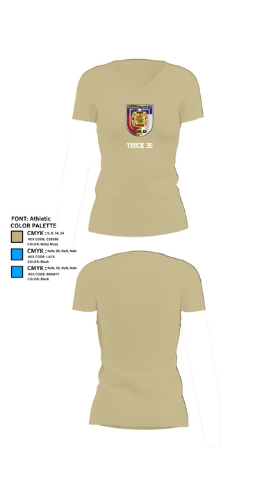 Truck 35 66296032 Women's Short Sleeve V-neck Shirt - 84