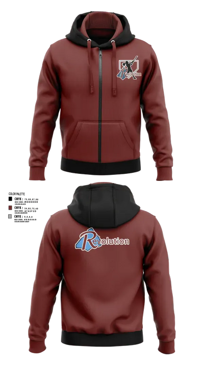 Revolution Delco 14U White 16539656 Zip Hoodie - 5