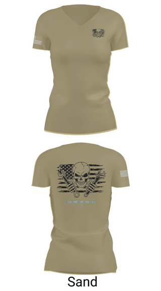 Womens Short Sleeve Vneck Shirt, 1245th Transportation Company, , Teamtime, Team time, sublimation, custom sports apparel, team uniforms, spirit wear, spiritwear, sports uniforms, custom shirts, team store, custom team store, fundraiser sports, apparel fundraiser