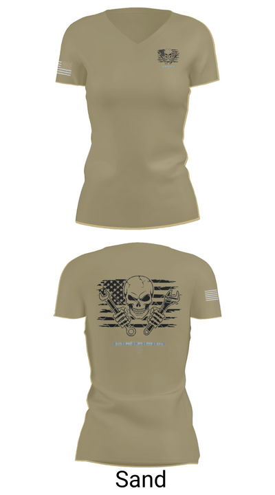1245th Transportation Company 80401468 Women's Short Sleeve V-neck Shirt - 84