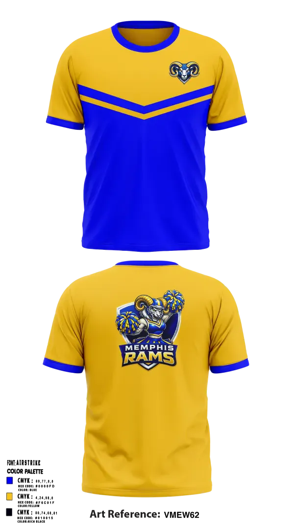 Short Sleeve Performance Shirt, Memphis Rams, , Teamtime, Team time, sublimation, custom sports apparel, team uniforms, spirit wear, spiritwear, sports uniforms, custom shirts, team store, custom team store, fundraiser sports, apparel fundraiser