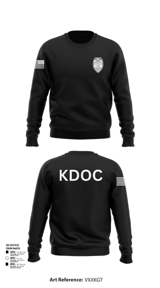Crew Neck Sweatshirt, KDOC, Police, Teamtime, Team time, sublimation, custom sports apparel, team uniforms, spirit wear, spiritwear, sports uniforms, custom shirts, team store, custom team store, fundraiser sports, apparel fundraiser