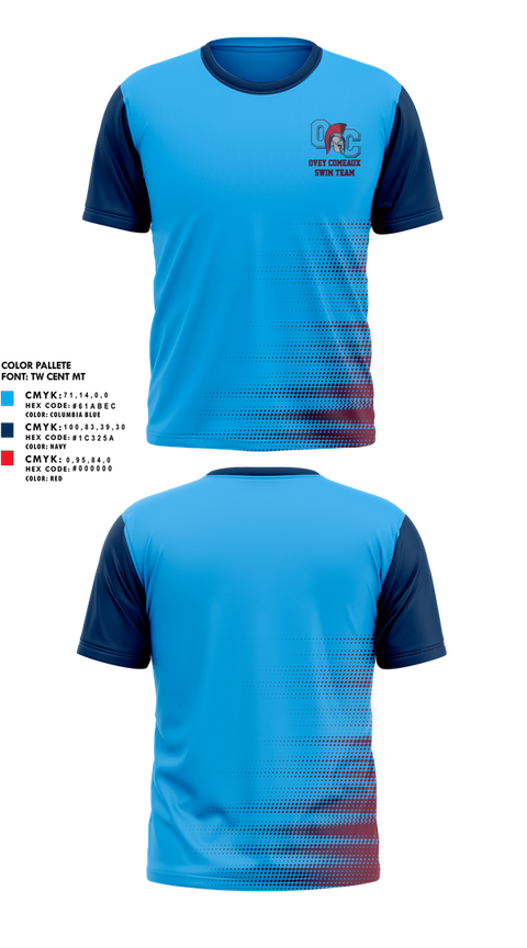 Short Sleeve Performance Shirt, Ovey Comeaux Swimming, Swimming, Teamtime, Team time, sublimation, custom sports apparel, team uniforms, spirit wear, spiritwear, sports uniforms, custom shirts, team store, custom team store, fundraiser sports, apparel fundraiser