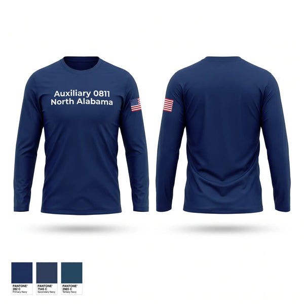Long Sleeve Performance Shirt, Auxiliary 08-11 North Alabama, Coast Guard, Teamtime, Team time, sublimation, custom sports apparel, team uniforms, spirit wear, spiritwear, sports uniforms, custom shirts, team store, custom team store, fundraiser sports, apparel fundraiser