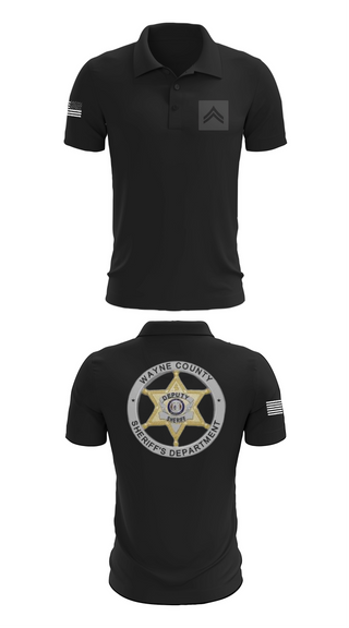 Short Sleeve Performance Polo, Wayne County Sheriff’s Department, Police, Teamtime, Team time, sublimation, custom sports apparel, team uniforms, spirit wear, spiritwear, sports uniforms, custom shirts, team store, custom team store, fundraiser sports, apparel fundraiser