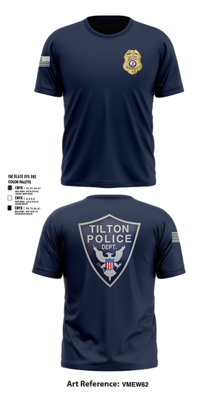 Short Sleeve Performance Shirt, Tilton Police Department, Police, Teamtime, Team time, sublimation, custom sports apparel, team uniforms, spirit wear, spiritwear, sports uniforms, custom shirts, team store, custom team store, fundraiser sports, apparel fundraiser