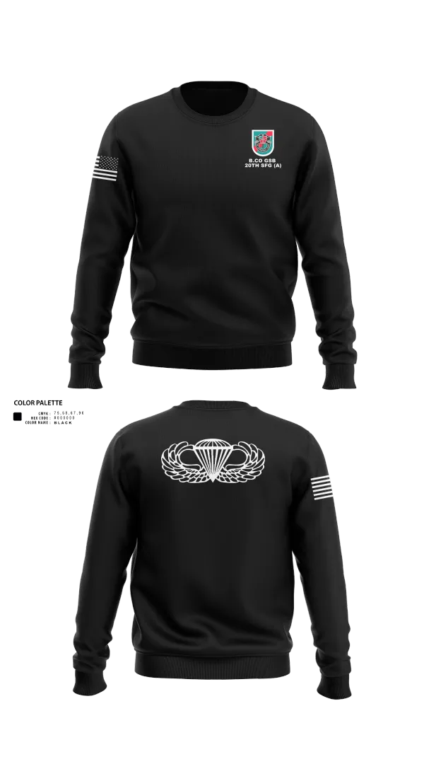 Crew Neck Sweatshirt, B.CO GSB 20th SFG(A), , Teamtime, Team time, sublimation, custom sports apparel, team uniforms, spirit wear, spiritwear, sports uniforms, custom shirts, team store, custom team store, fundraiser sports, apparel fundraiser