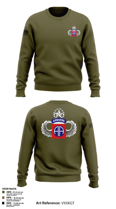 HHC 82nd ABN Division 95821986 Crew Neck Sweatshirt - 1