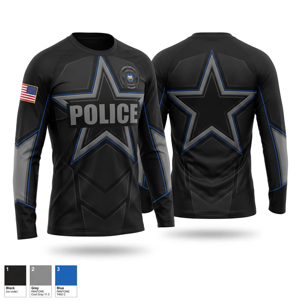 Long Sleeve Performance Shirt, SUMMIT TOWNSHIP POLICE DEPARTMENT, Police, Teamtime, Team time, sublimation, custom sports apparel, team uniforms, spirit wear, spiritwear, sports uniforms, custom shirts, team store, custom team store, fundraiser sports, apparel fundraiser