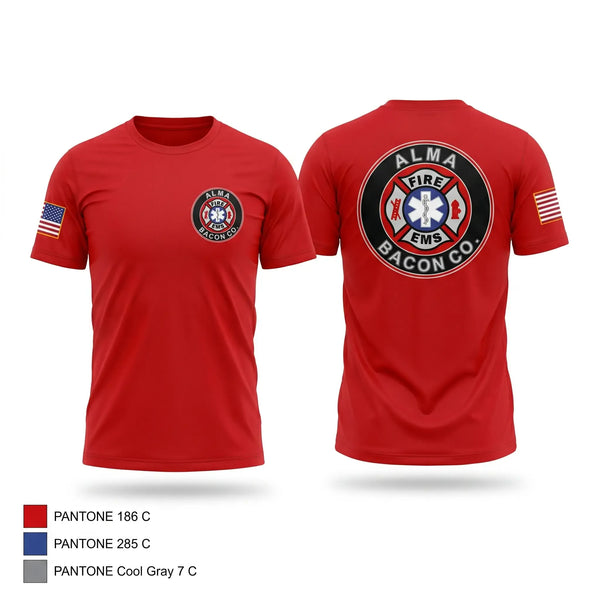 Short Sleeve Performance Shirt, BACON FIRE DEPARTMENT, Fire Department, Teamtime, Team time, sublimation, custom sports apparel, team uniforms, spirit wear, spiritwear, sports uniforms, custom shirts, team store, custom team store, fundraiser sports, apparel fundraiser