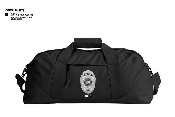 Duffle Bag, ACE, Police, Teamtime, Team time, sublimation, custom sports apparel, team uniforms, spirit wear, spiritwear, sports uniforms, custom shirts, team store, custom team store, fundraiser sports, apparel fundraiser