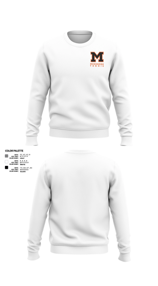 Crew Neck Sweatshirt, Mcdonogh Girls Tennis, Tennis, Teamtime, Team time, sublimation, custom sports apparel, team uniforms, spirit wear, spiritwear, sports uniforms, custom shirts, team store, custom team store, fundraiser sports, apparel fundraiser